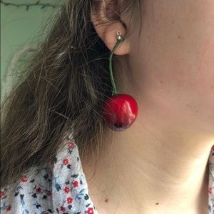 Handmade Cherry Earrings